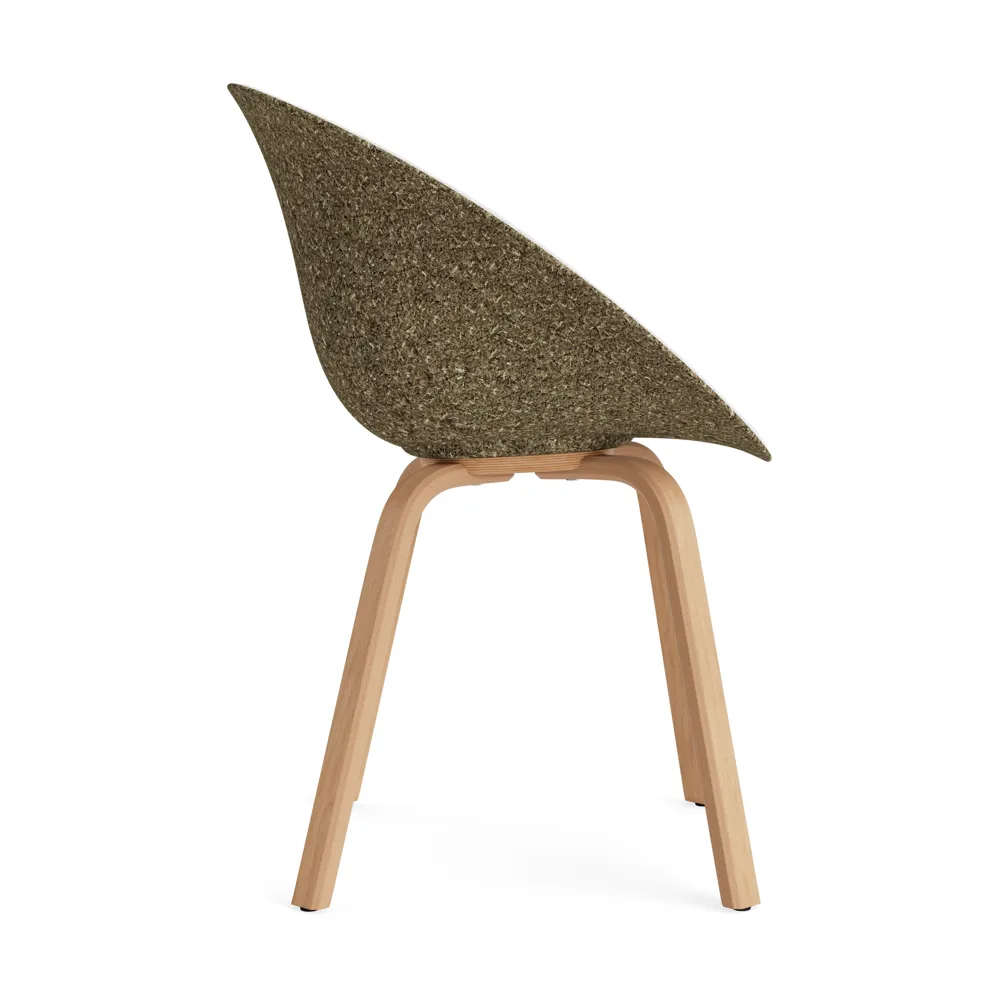 Mat Armchair armchair front upholstered, Hallingdal 110-seaweed-beech Normann Copenhagen