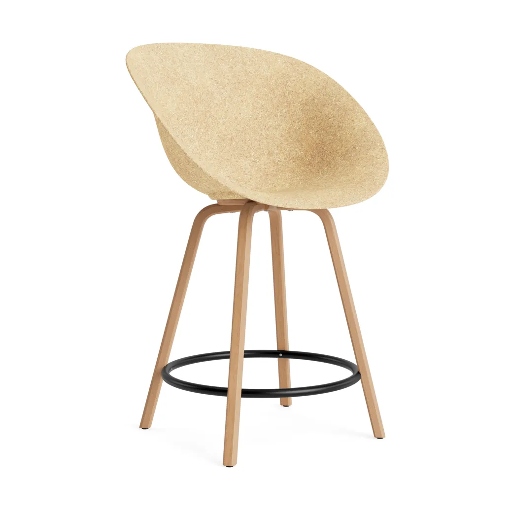 Mat Bar Armchair armchair 65 cm, Hemp-beech-black steel Normann Copenhagen