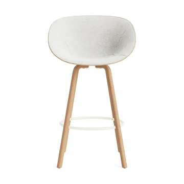 Mat Bar Armchair armchair front-upholstered 75 cm - Hallingdal 110-hemp-beech-cream steel - Normann Copenhagen