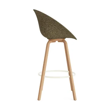 Mat Bar Armchair armchair front-upholstered 75 cm - Hallingdal 110-seaweed-beech-cream steel - Normann Copenhagen