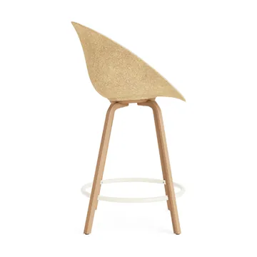 Mat Bar Armchair front-upholstered 65 cm - Hallingdal 110-hemp-beech-cream steel - Normann Copenhagen