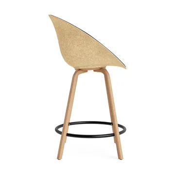 Mat Bar Armchair front-upholstered 65 cm - Ultra 41599-hemp-beech-black steel - Normann Copenhagen