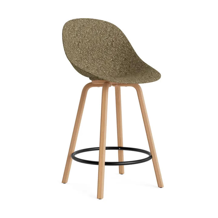 Mat Bar Chair bar stool 65 cm - Seaweed-beech-black steel - Normann Copenhagen