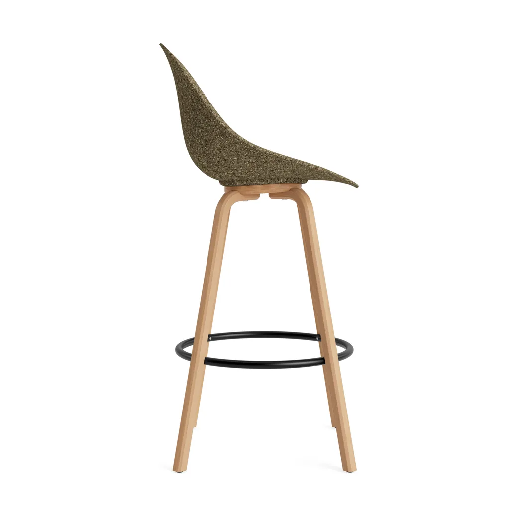 Mat Bar Chair bar stool 75 cm, Seaweed-beech-black steel Normann Copenhagen