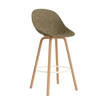 Mat Bar Chair bar stool 75 cm - Seaweed-beech-cream steel - Normann Copenhagen