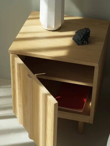 Rib bedside table - Oak, 52x42x40 cm - Normann Copenhagen
