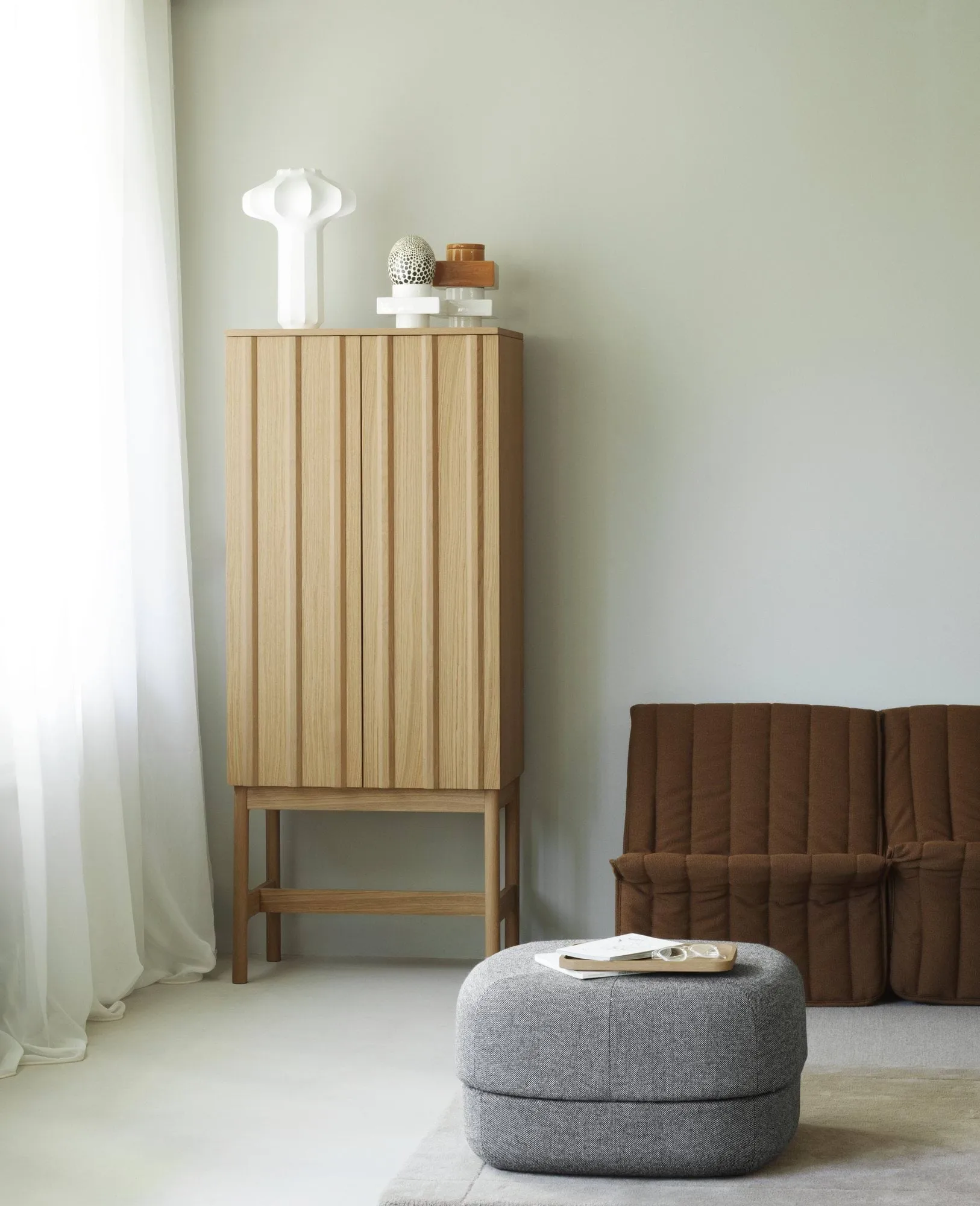 Rib cabinet, Oak, 166.5x70x43 cm Normann Copenhagen