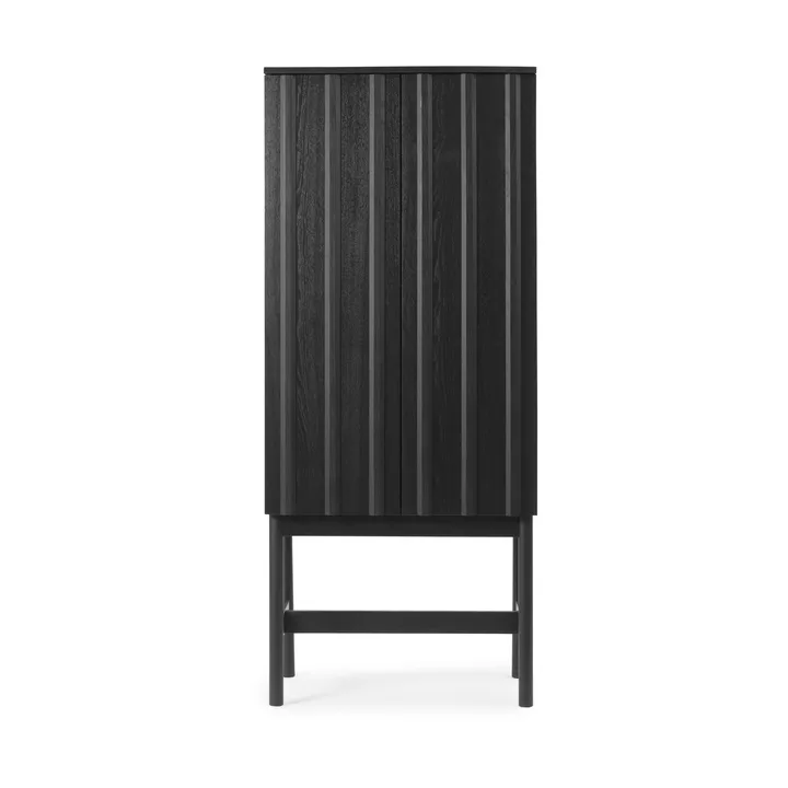Rib cabinet - Soft black, 166.5x70x43 cm - Normann Copenhagen