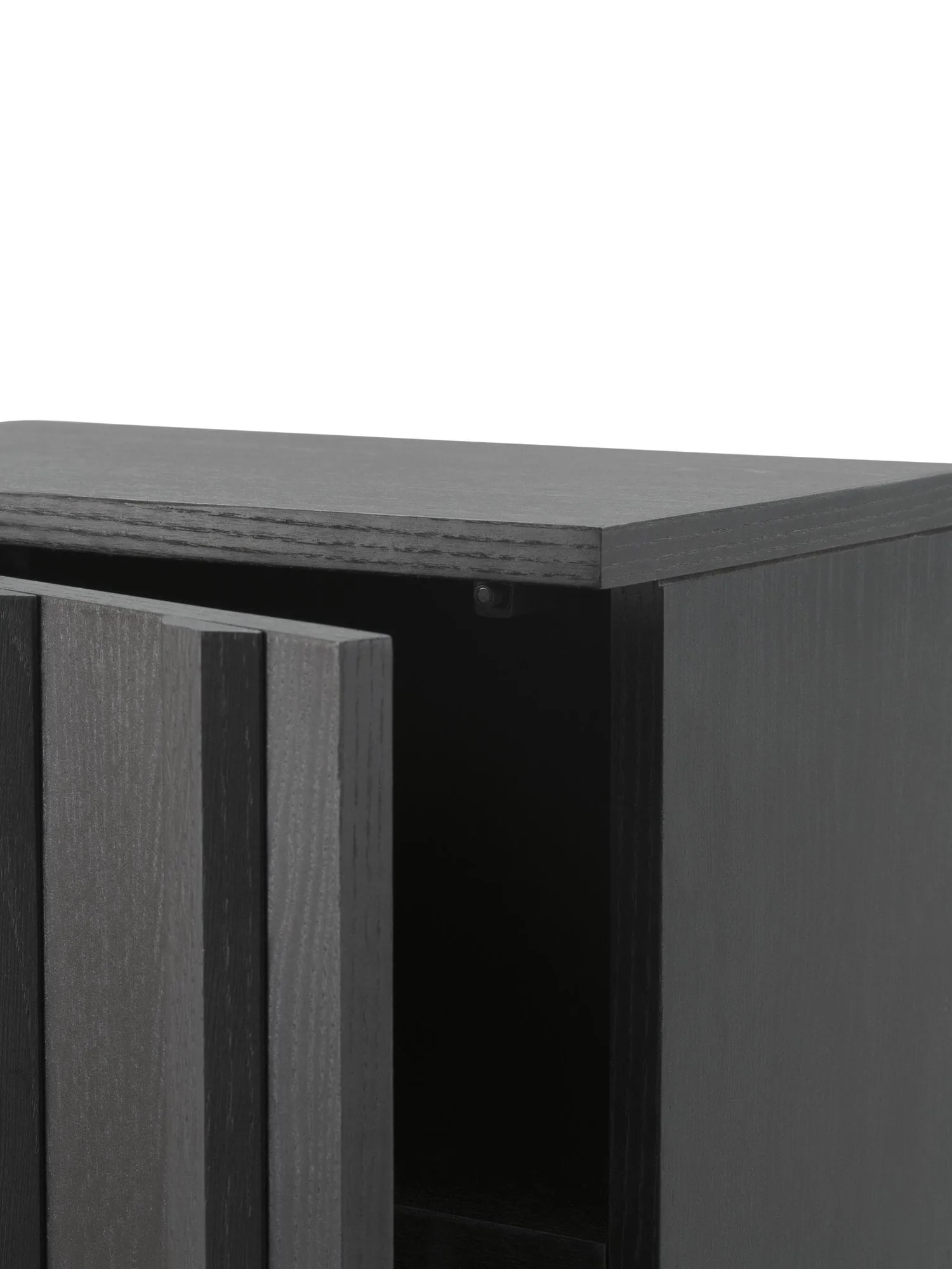 Rib cabinet, Soft black, 166.5x70x43 cm Normann Copenhagen