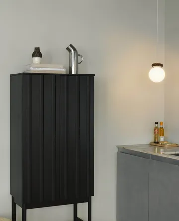 Rib cabinet - Soft black, 166.5x70x43 cm - Normann Copenhagen