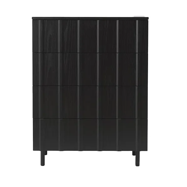 Rib dresser 4 drawers - Soft Black - Normann Copenhagen