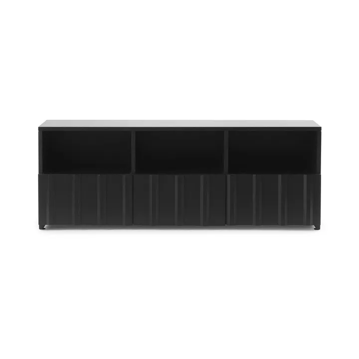 Rib sideboard hybrid - Soft black, 44x120x38 cm - Normann Copenhagen