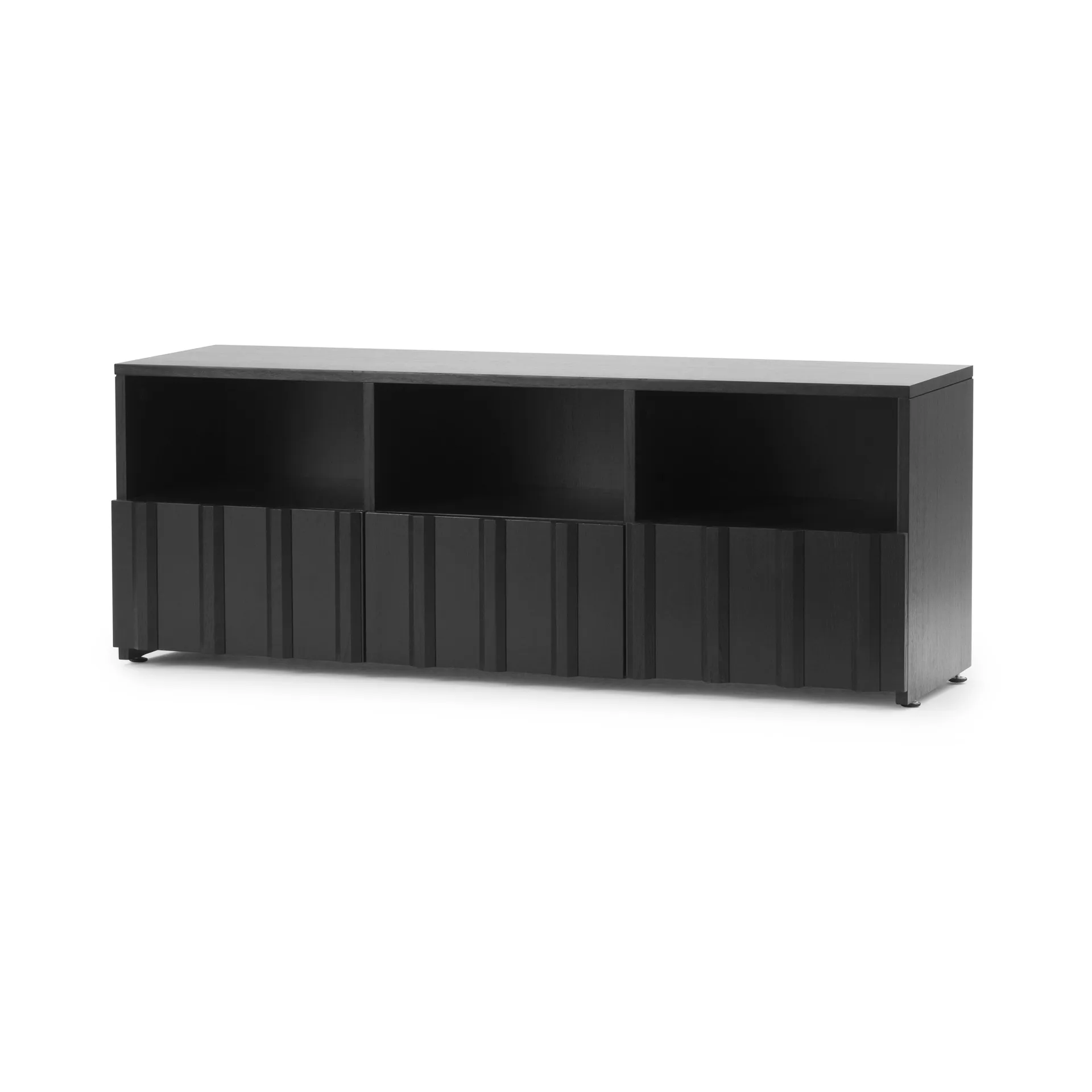 Rib sideboard hybrid, Soft black, 44x120x38 cm Normann Copenhagen