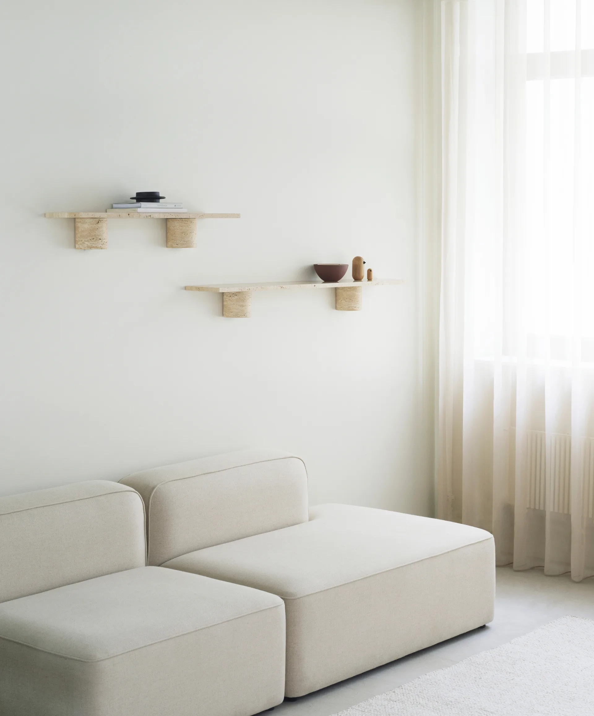 Sten Shelf 80 cm, Travertine Normann Copenhagen