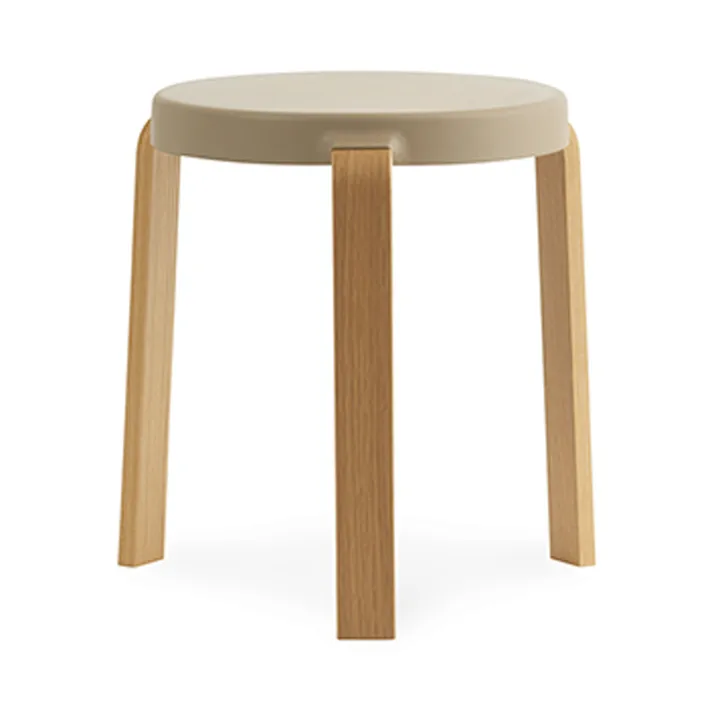 Tap stool - Sand, oak legs - Normann Copenhagen