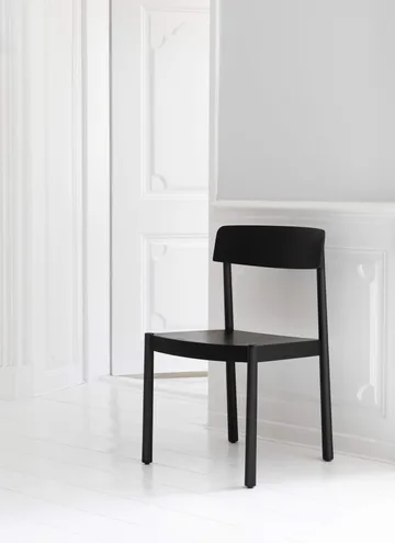 Timb chair with cushion - Black/ Ultra Leather - Black - Normann Copenhagen