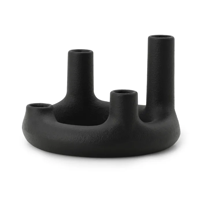 Trin candle holder - Black, Ø17.7x11.8 cm - Normann Copenhagen
