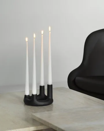 Trin candle holder - Black, Ø17.7x11.8 cm - Normann Copenhagen