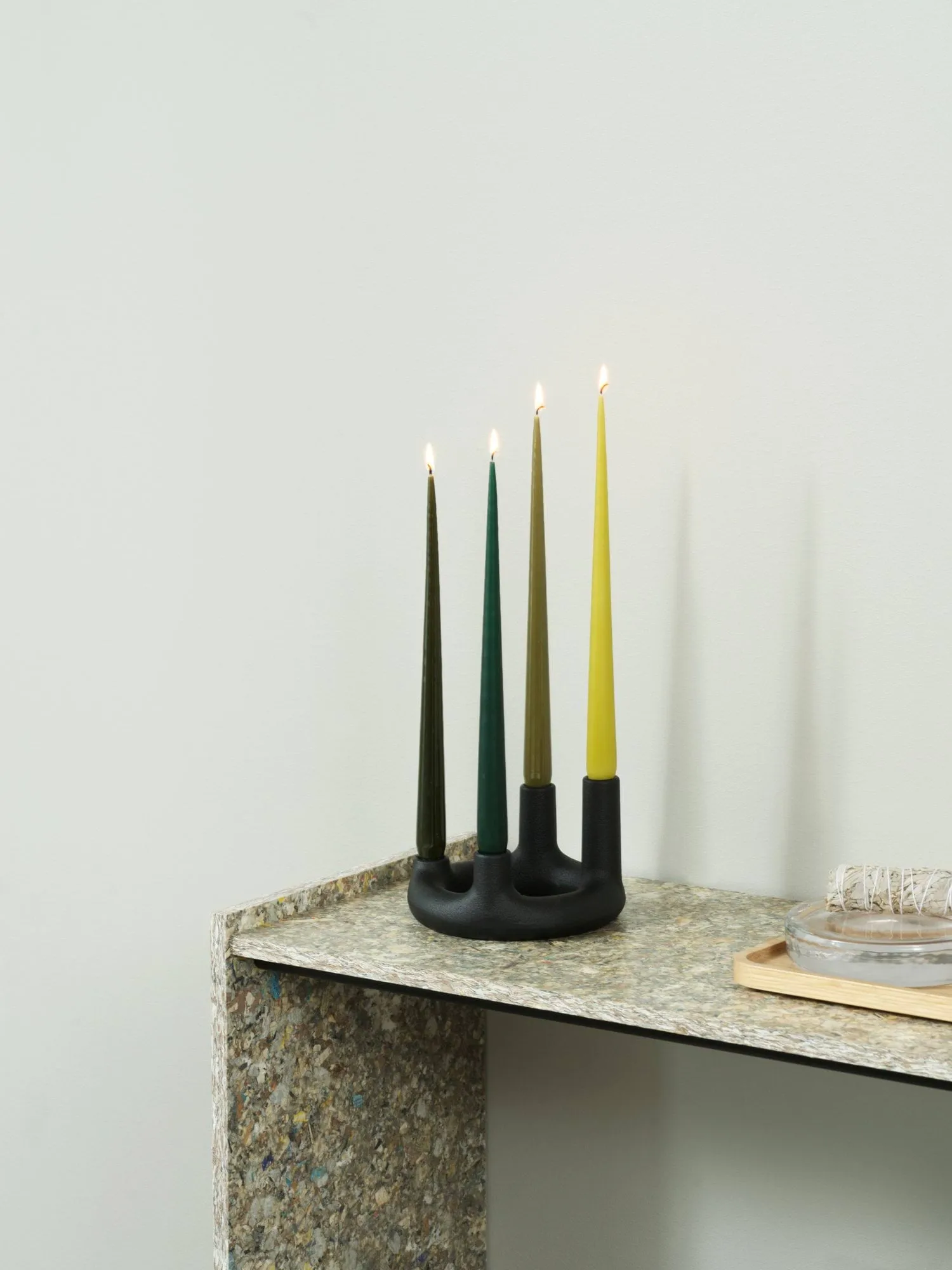 Trin candle holder, Black, Ø17.7x11.8 cm Normann Copenhagen