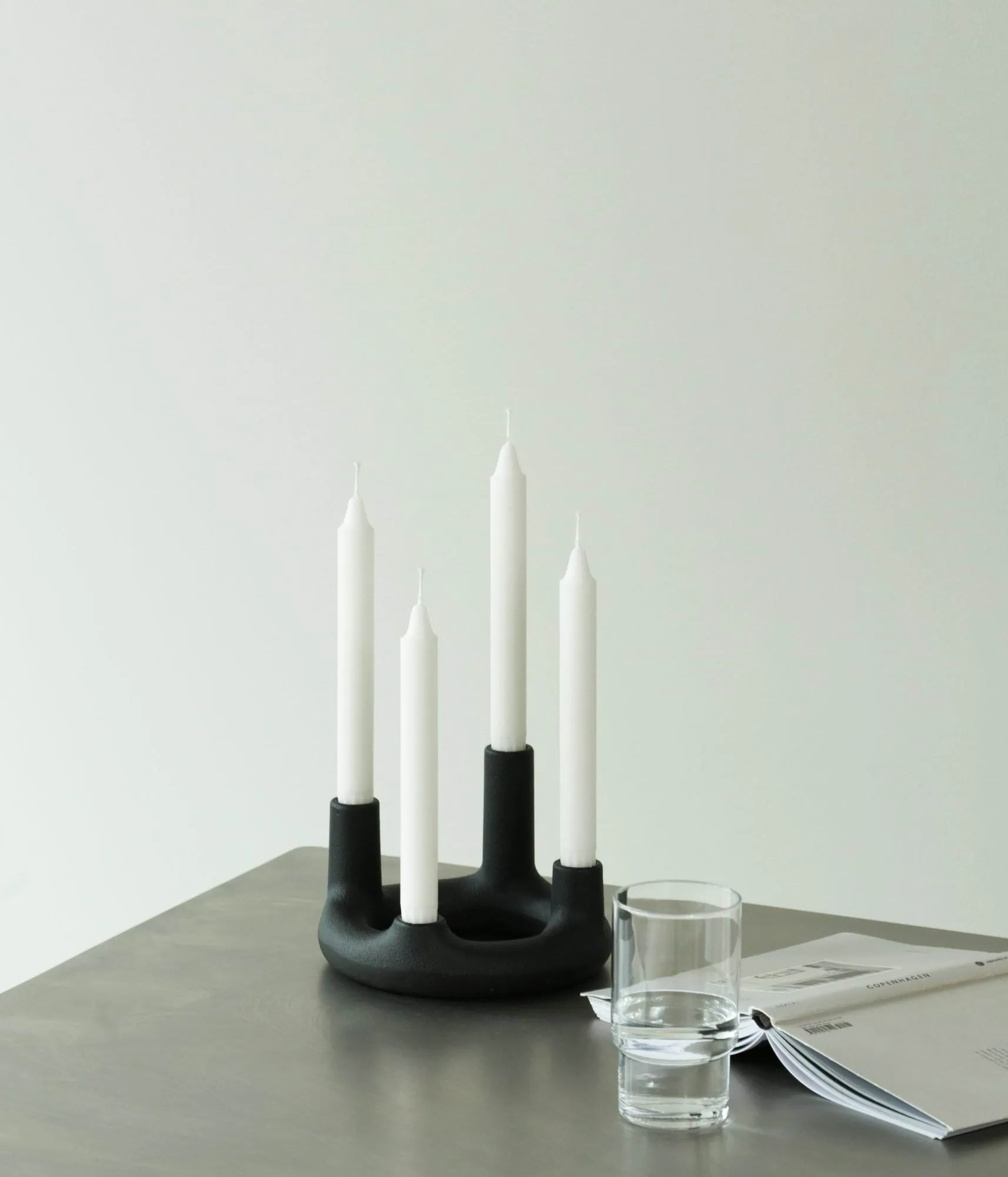 Trin candle holder, Black, Ø17.7x11.8 cm Normann Copenhagen
