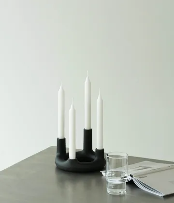 Trin candle holder - Black, Ø17.7x11.8 cm - Normann Copenhagen