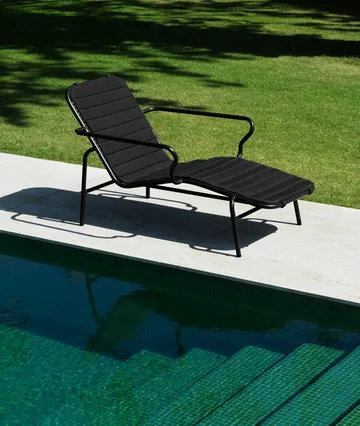 Vig cushion for sun lounger - Black - Normann Copenhagen