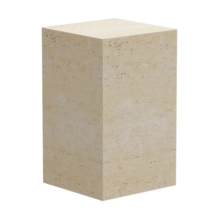 Cubism side table, Travertine, 30x30x50 cm NORR11