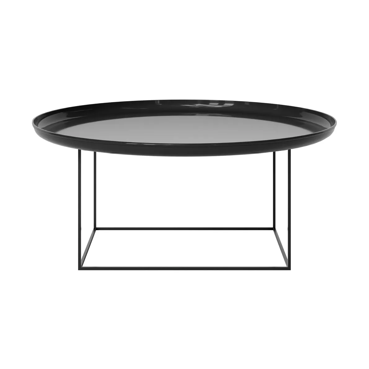 Duke coffee table large, Lacquered obsidian NORR11