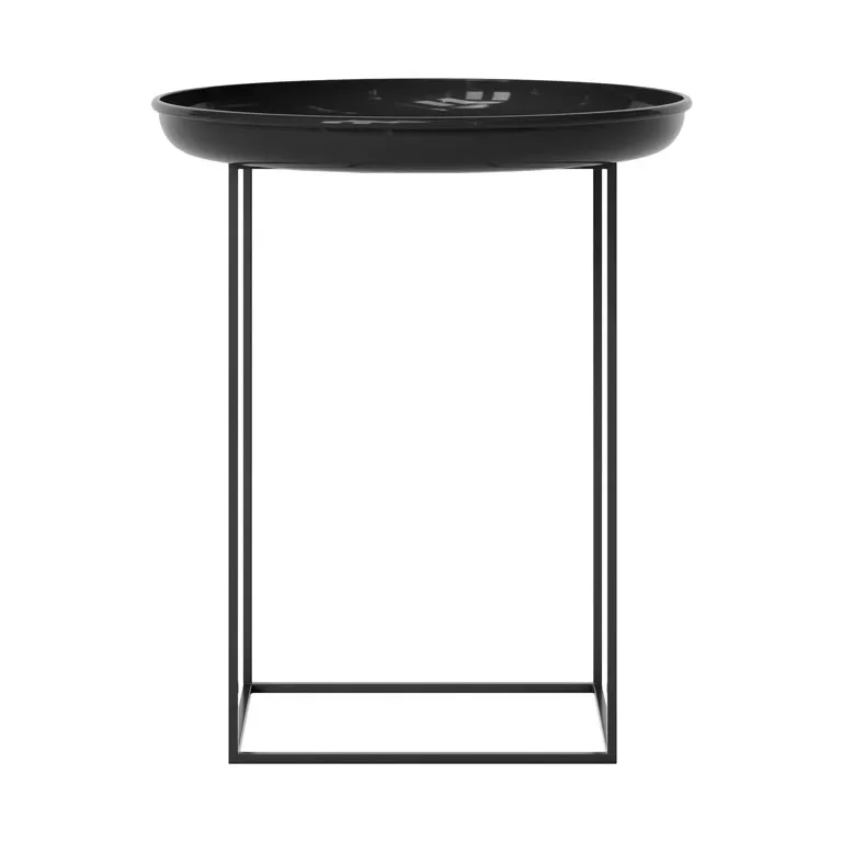 Duke side table small, Lacquered obsidian NORR11