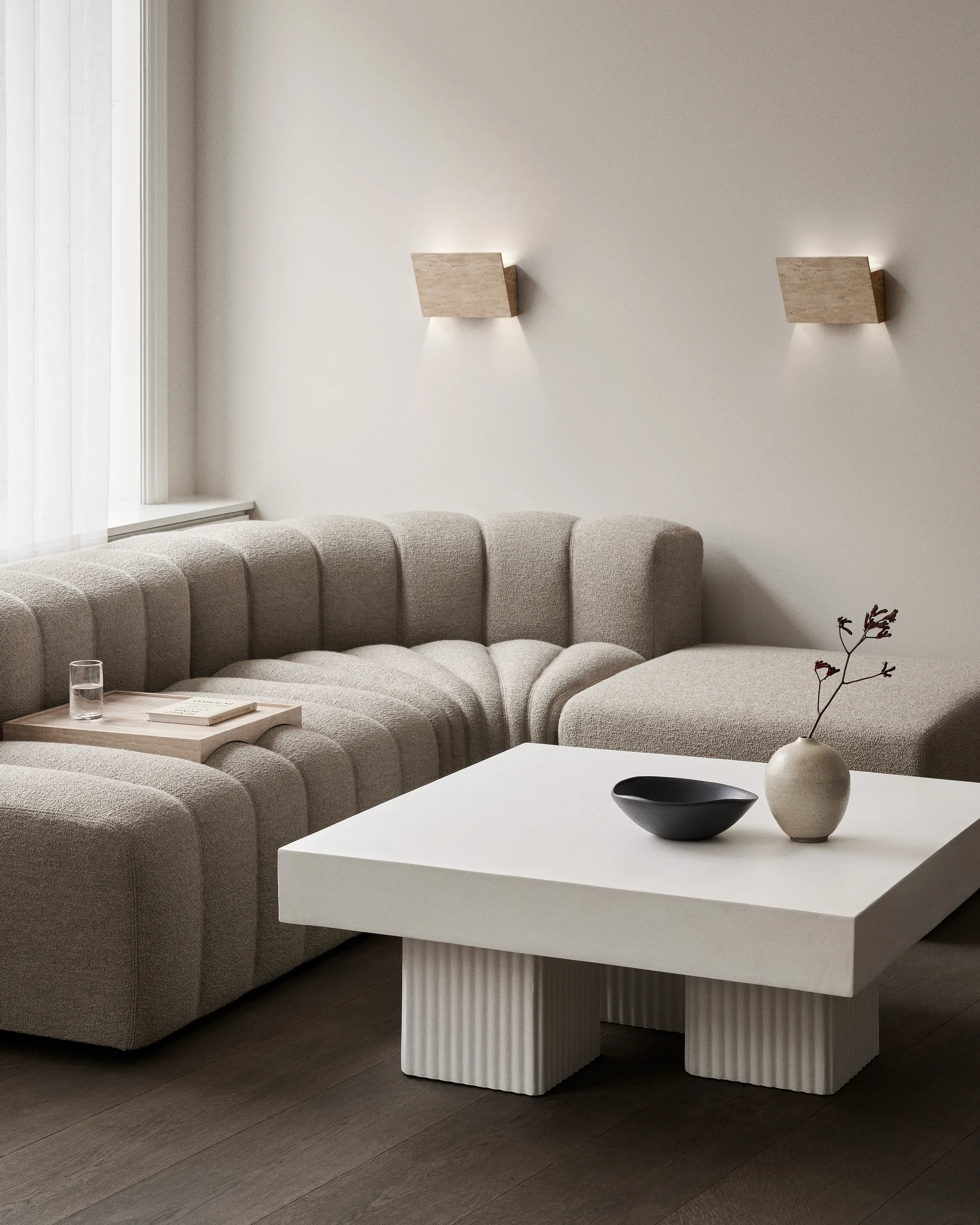 Gear coffee table, Chalk, 100x100 cm NORR11