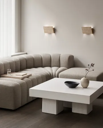 Gear coffee table - Chalk, 100x100 cm - NORR11