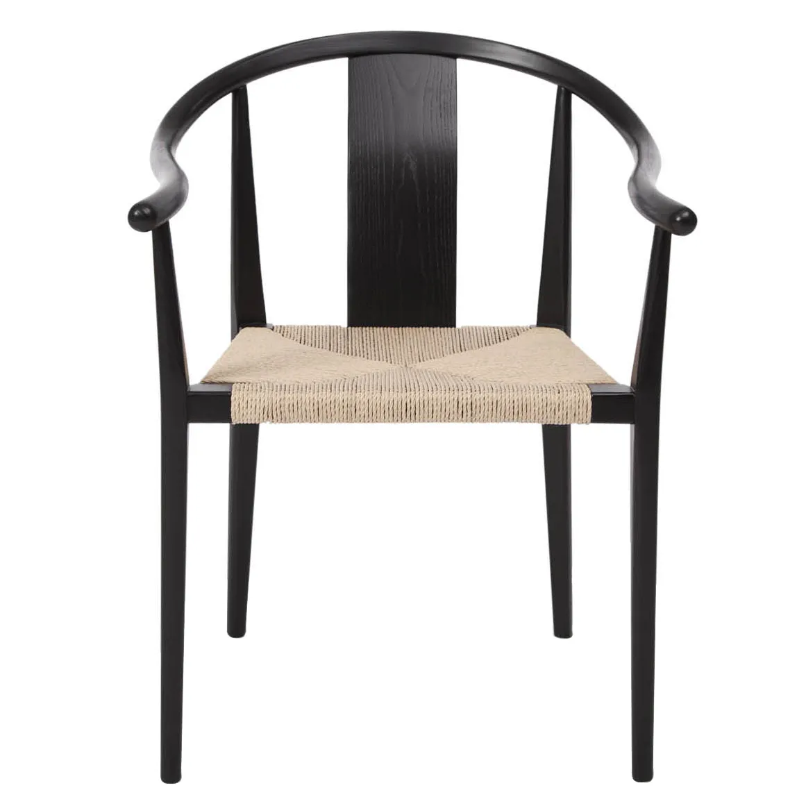 Shanghai chair black stained ash, Natural NORR11