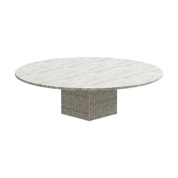 Soho coffee table - Silver travertine, Ø120x35 - NORR11