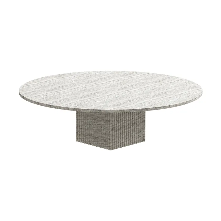 Soho coffee table - Silver travertine, Ø120x35 - NORR11