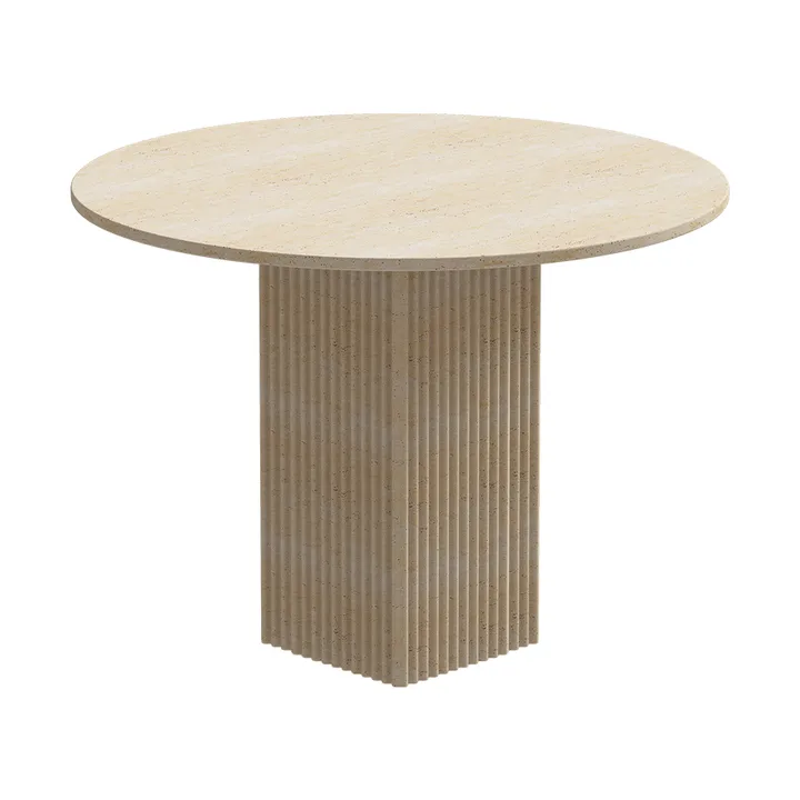Soho dining table - Beige travertine, Ø120x72 cm - NORR11