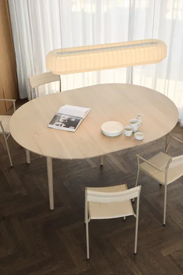 Expand dining table Ø140 cm - Light oiled oak - Northern