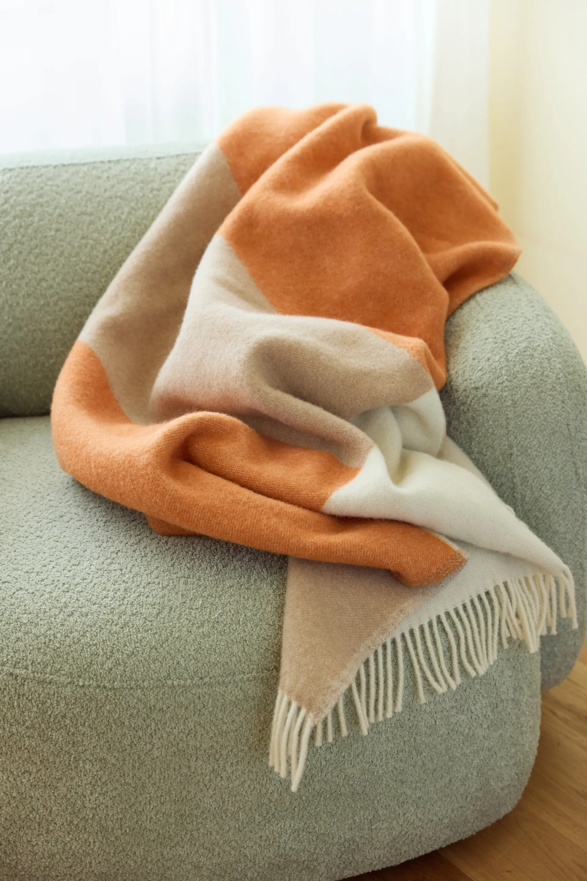 Layer throw blanket, Orange, 130x170 cm Northern