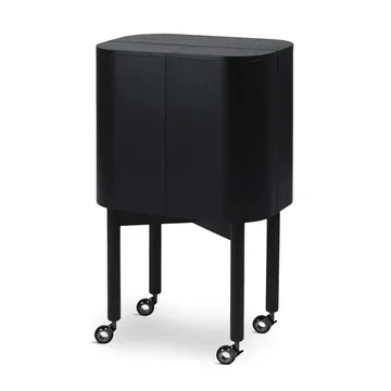 Loud bar cabinet on wheels - Black - Northern