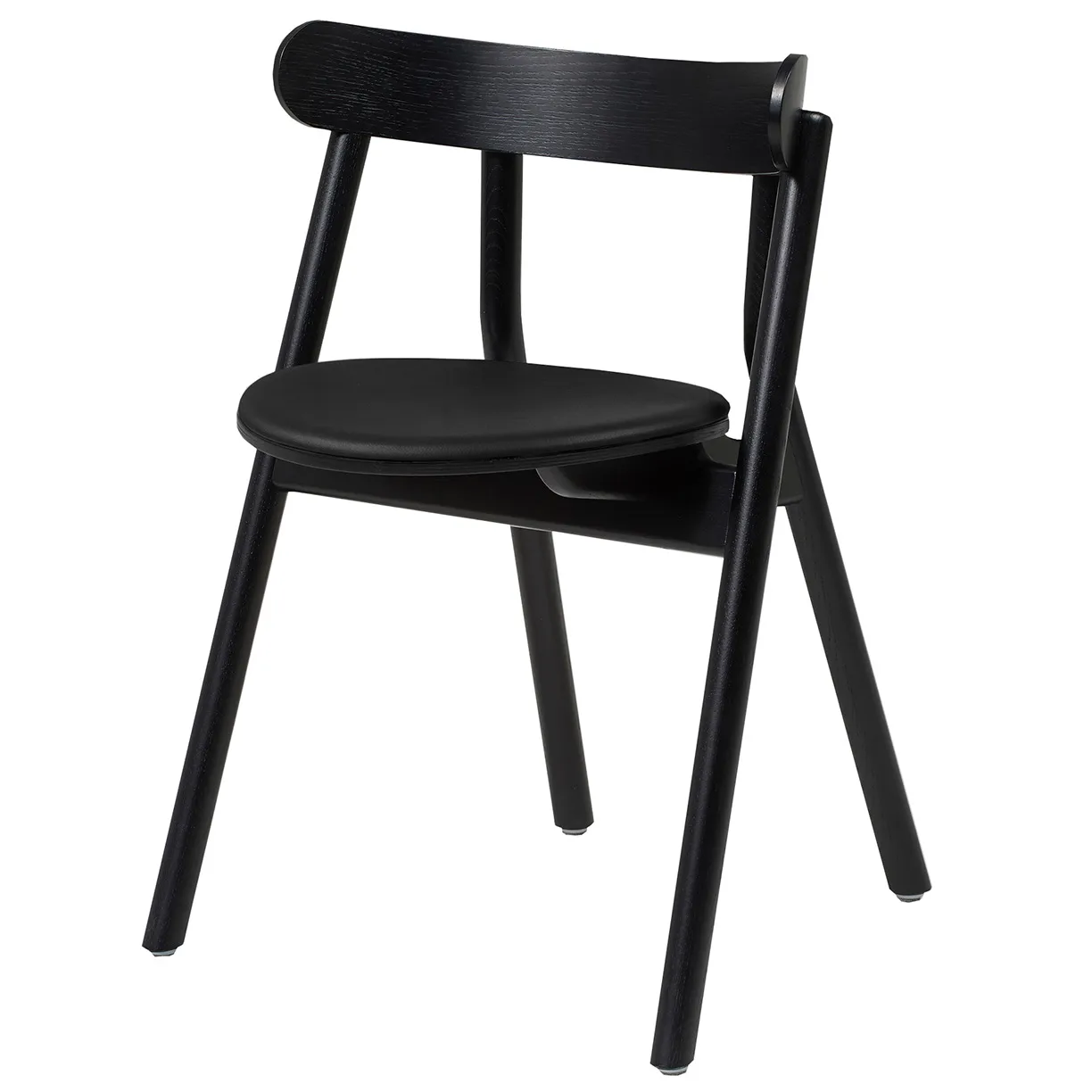 Oaki chair leather seat, Black oak Northern