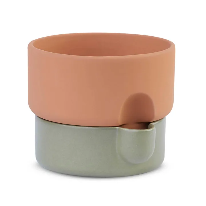 Oasis self-watering flower pot medium Ø20,5 cm - Terracotta-green - Northern