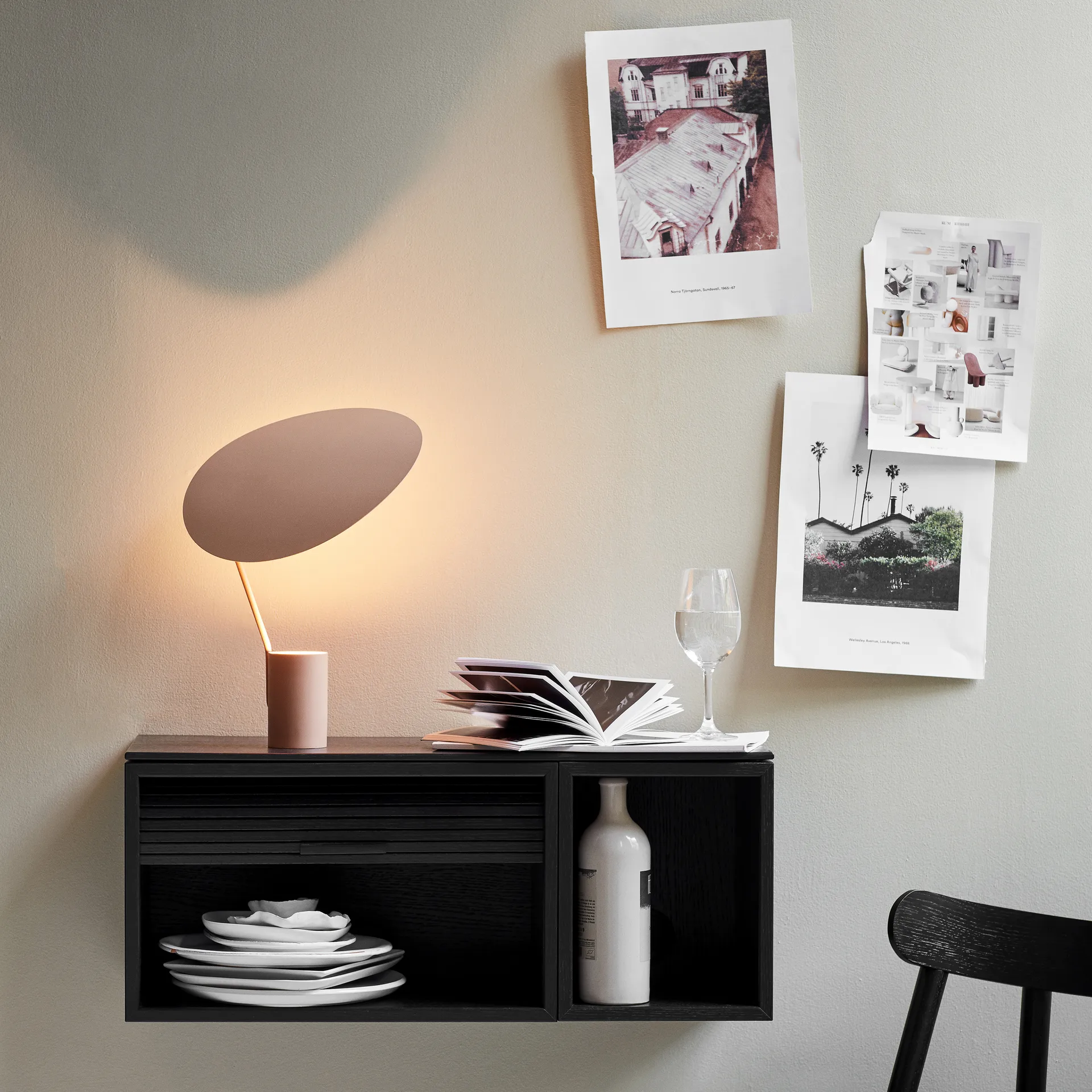 Ombre table lamp, Warm beige Northern