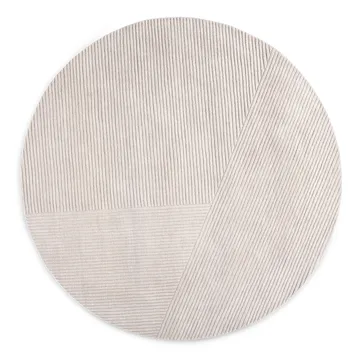 Row rug round Ø200 cm - Light grey - Northern
