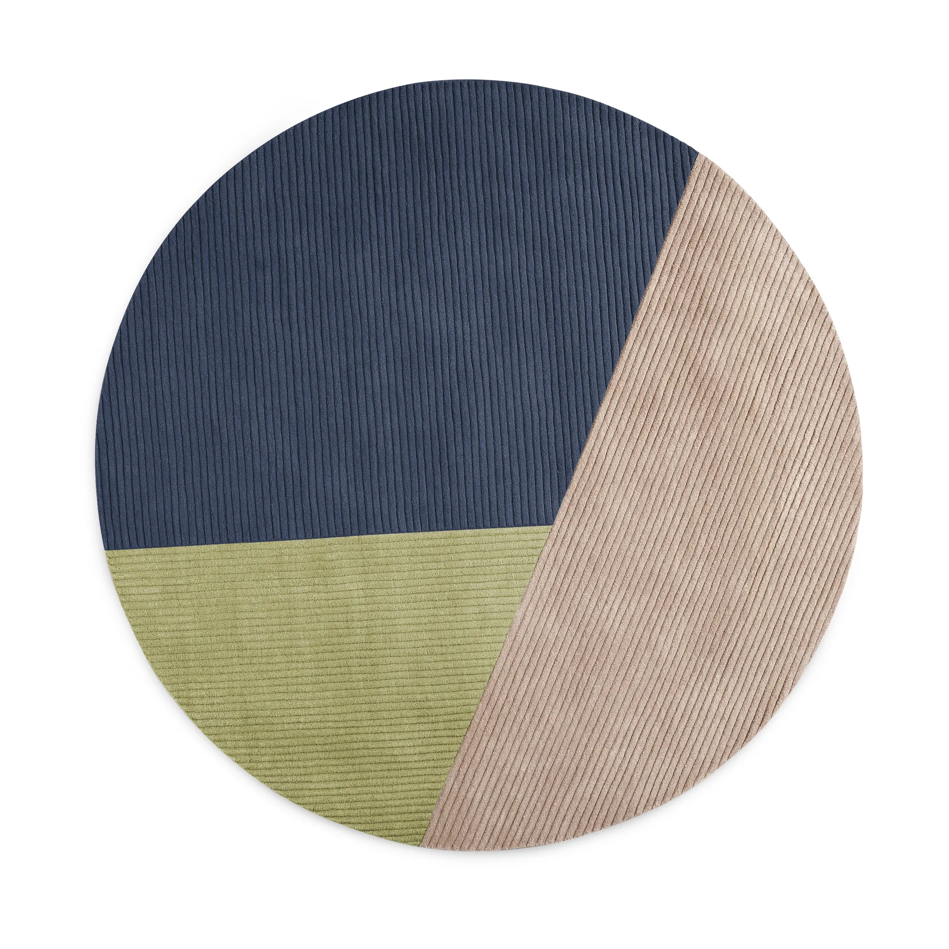 Row rug round Ø200 cm, Trio Northern
