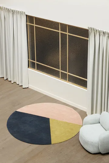Row rug round Ø200 cm - Trio - Northern