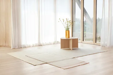 Spool rug 200x300 cm - Grey-yellow - Northern