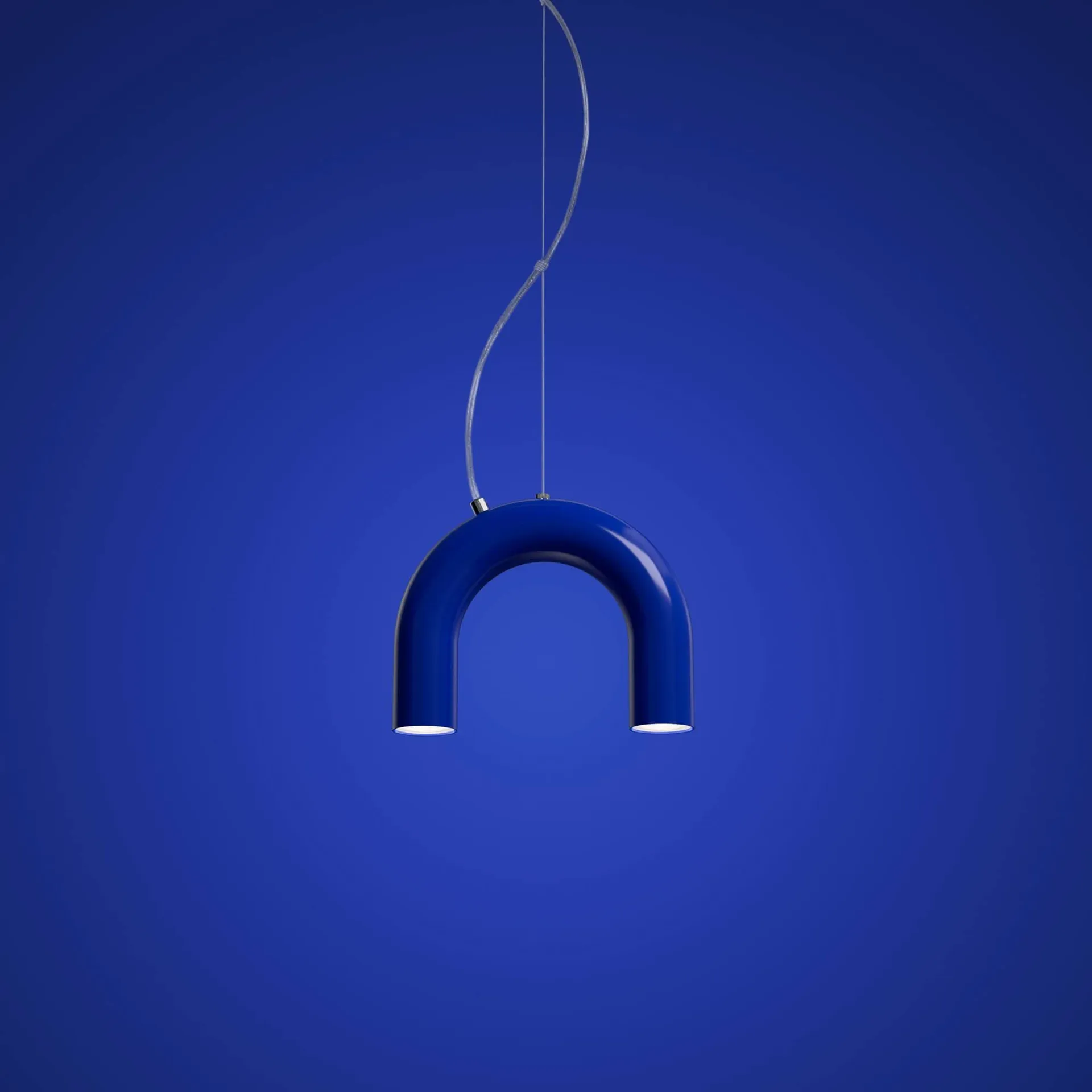Arch single pendant lamp, Blue, 25.5 cm Oblure