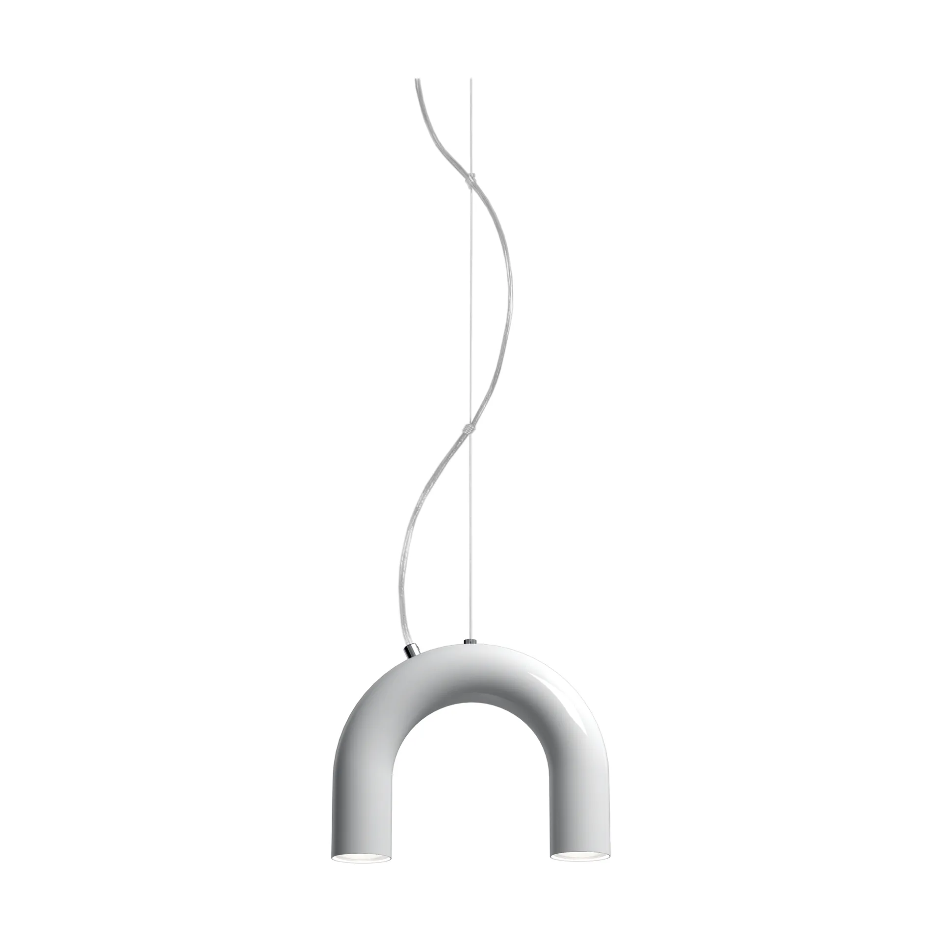 Arch single pendant lamp, White, 25.5 cm Oblure