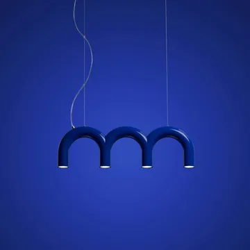 Arch Triplette pendant lamp - Blue, 65.6 cm - Oblure