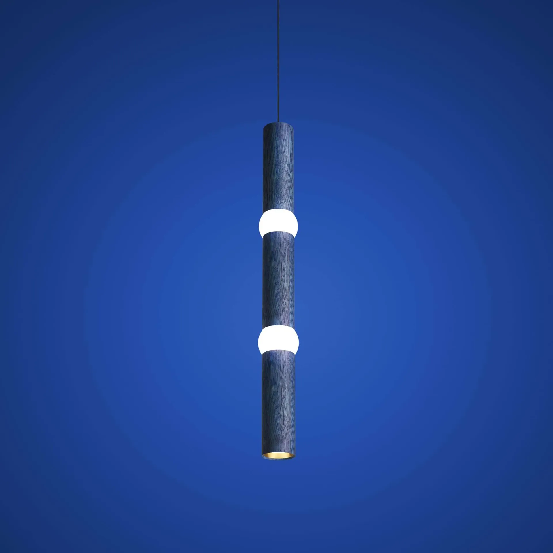 Lightbone pendant lamp, Large 83.6 cm, blue oak Oblure