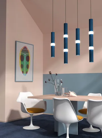 Lightbone pendant lamp - Medium 53.8 cm, blue oak - Oblure